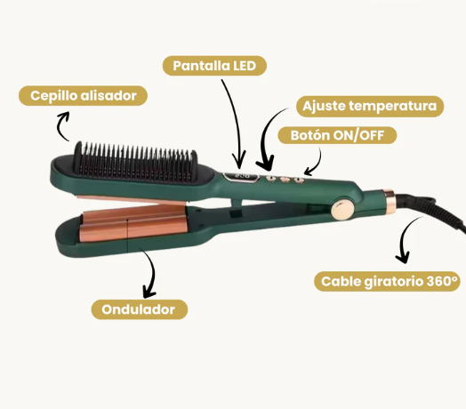 ✨ ALISADOR Y ONDULADOR 2 EN 1 PROFESIONAL ✨+ REGALO